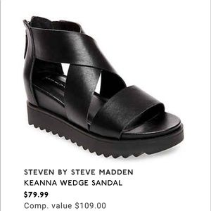 Black Steven by Steve Madden Crisscross Platforms